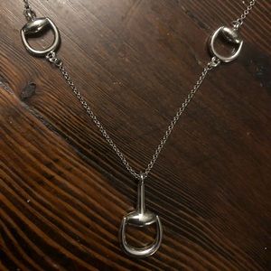 equestrian bit necklace, silver. Never worn